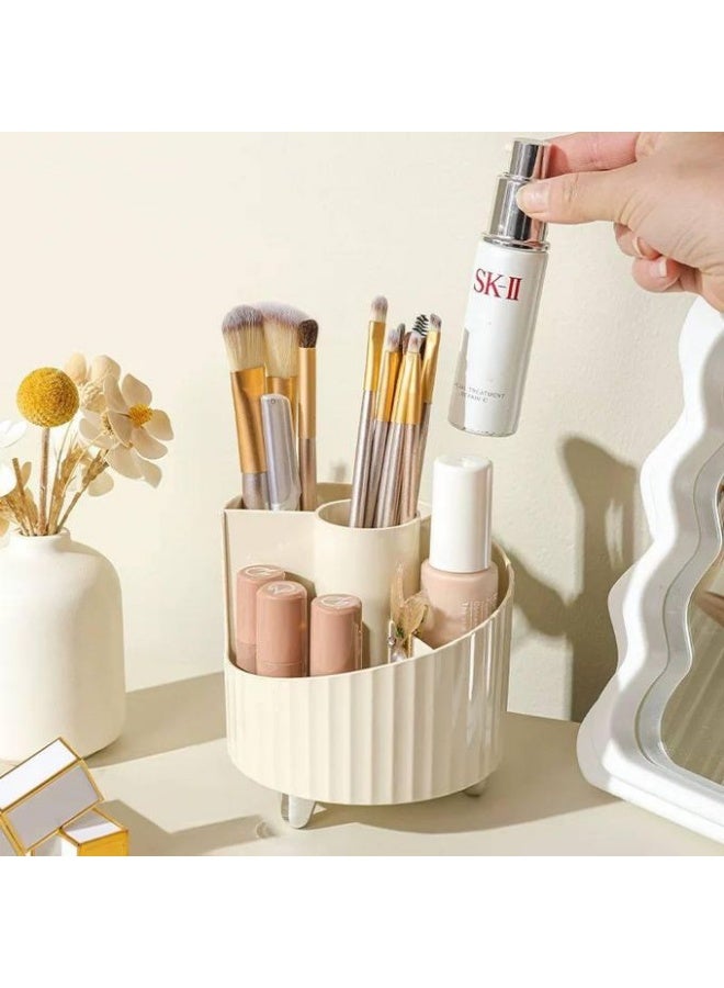 Generic Multicolor Makeup Brush Organizer - Holder for Brushes, Lipsticks, and Skincare Products - Large Capacity Design with Drawers and Storage Spaces - Cosmetic and Makeup Organizer - Suitable for Vanity, Bathroom, and Office - Skincare Organizer - Makeup Brush Organizer for Cosmetics, Skincare, Nail Polish, Lipstick, and Bathroom Countertop Organizer - Image 1
