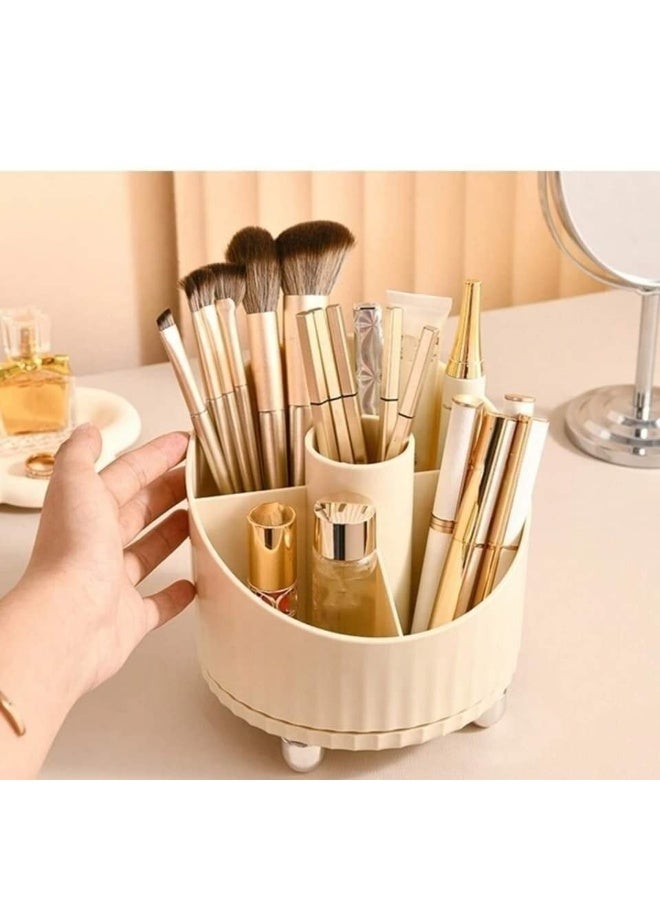 Generic Multicolor Makeup Brush Organizer - Holder for Brushes, Lipsticks, and Skincare Products - Large Capacity Design with Drawers and Storage Spaces - Cosmetic and Makeup Organizer - Suitable for Vanity, Bathroom, and Office - Skincare Organizer - Makeup Brush Organizer for Cosmetics, Skincare, Nail Polish, Lipstick, and Bathroom Countertop Organizer - Image 4