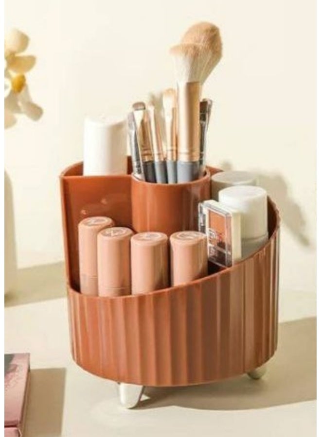 Generic Multicolor Makeup Brush Organizer - Holder for Brushes, Lipsticks, and Skincare Products - Large Capacity Design with Drawers and Storage Spaces - Cosmetic and Makeup Organizer - Suitable for Vanity, Bathroom, and Office - Skincare Organizer - Makeup Brush Organizer for Cosmetics, Skincare, Nail Polish, Lipstick, and Bathroom Countertop Organizer - Image 3