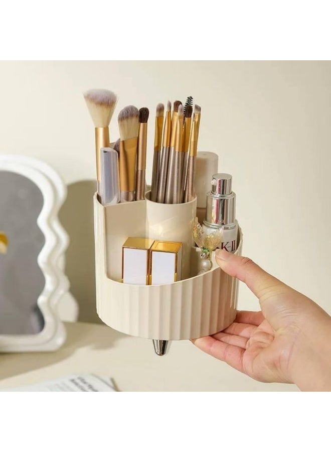 Generic Multicolor Makeup Brush Organizer - Holder for Brushes, Lipsticks, and Skincare Products - Large Capacity Design with Drawers and Storage Spaces - Cosmetic and Makeup Organizer - Suitable for Vanity, Bathroom, and Office - Skincare Organizer - Makeup Brush Organizer for Cosmetics, Skincare, Nail Polish, Lipstick, and Bathroom Countertop Organizer - Image 2