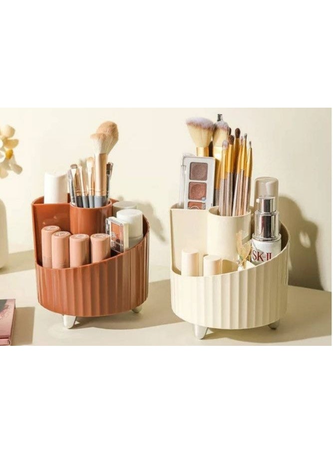 Generic Multicolor Makeup Brush Organizer - Holder for Brushes, Lipsticks, and Skincare Products - Large Capacity Design with Drawers and Storage Spaces - Cosmetic and Makeup Organizer - Suitable for Vanity, Bathroom, and Office - Skincare Organizer - Makeup Brush Organizer for Cosmetics, Skincare, Nail Polish, Lipstick, and Bathroom Countertop Organizer - Image 5