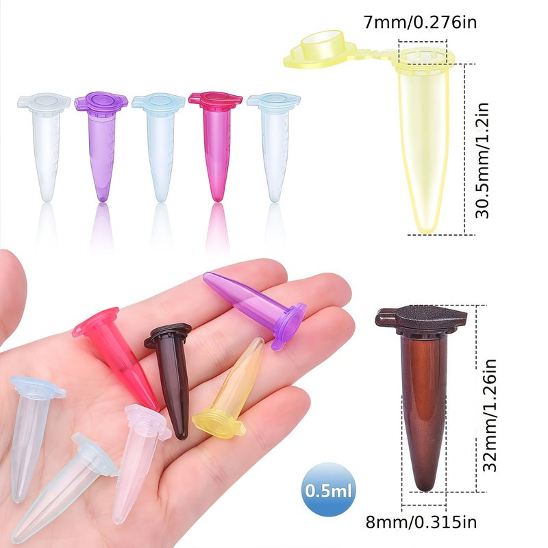 White Centrifuge Tubes 300Pcs 0 02oz for Laboratory Seed Keeping Multiple Colors - Image 2