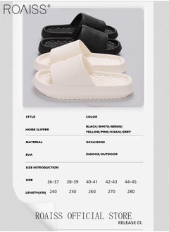 roaiss Unisex Pillow Slippers, Thick Sole Bath Slippers, Summer Beach Sandals, Non-slip Quick-drying Shower Slides, Lightweight House Slippers with Anti-Slip Sole, Perfects for Bathroom, Bedroom, Living Room, Swimming Pool and Beach  - Image 5