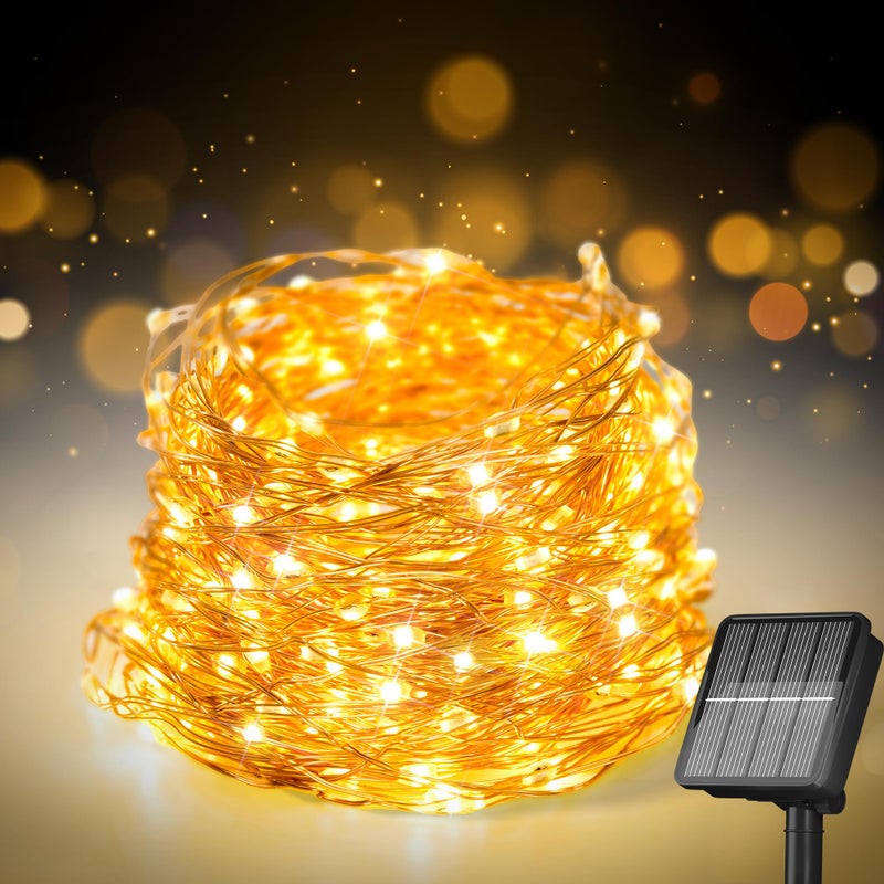 Selarlyt 200 LED 72Ft Solar String Lights for Outside Solar Fairy Lights for Outside Waterproof with 8 Modes Twinkle Light for Patio Tree Christmas Party Wedding DecorWarm White