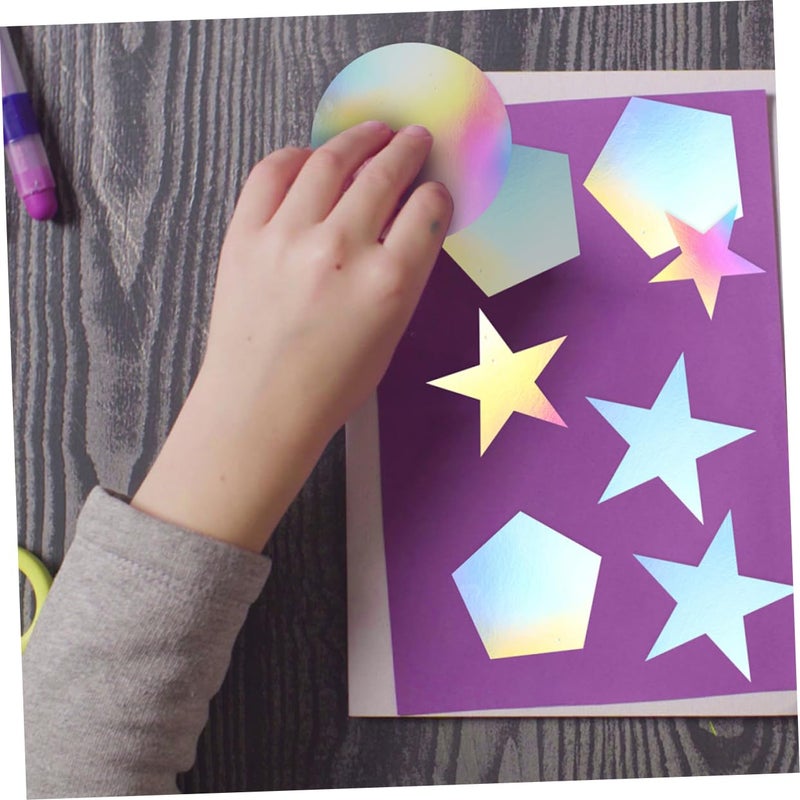 Holographic Cardstock 10 Sheets Metallic Rainbow Paper For DIY Crafts And Scrapbooking - Image 3