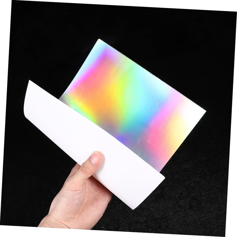 Holographic Cardstock 10 Sheets Metallic Rainbow Paper For DIY Crafts And Scrapbooking - Image 4