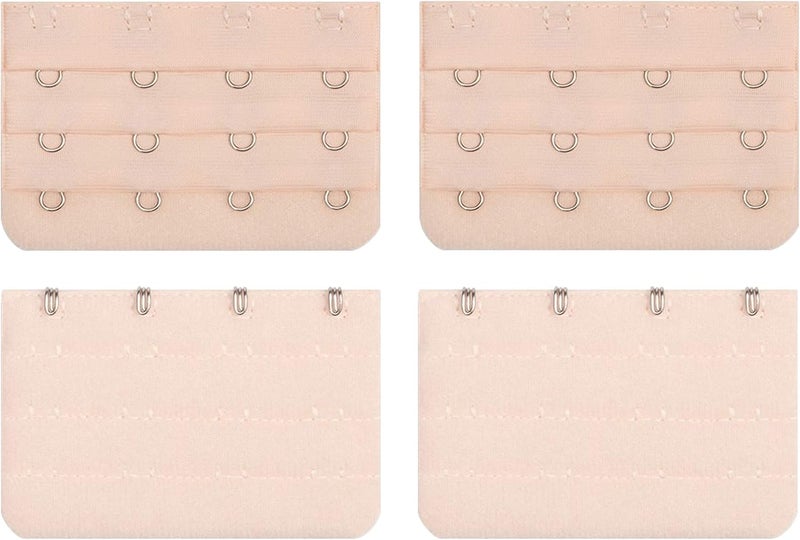 BEADNOVA Bra Extender 4 Hook Bra Back Clips Bra Strap Extender Bra Clasp (4pcs) - Image 1