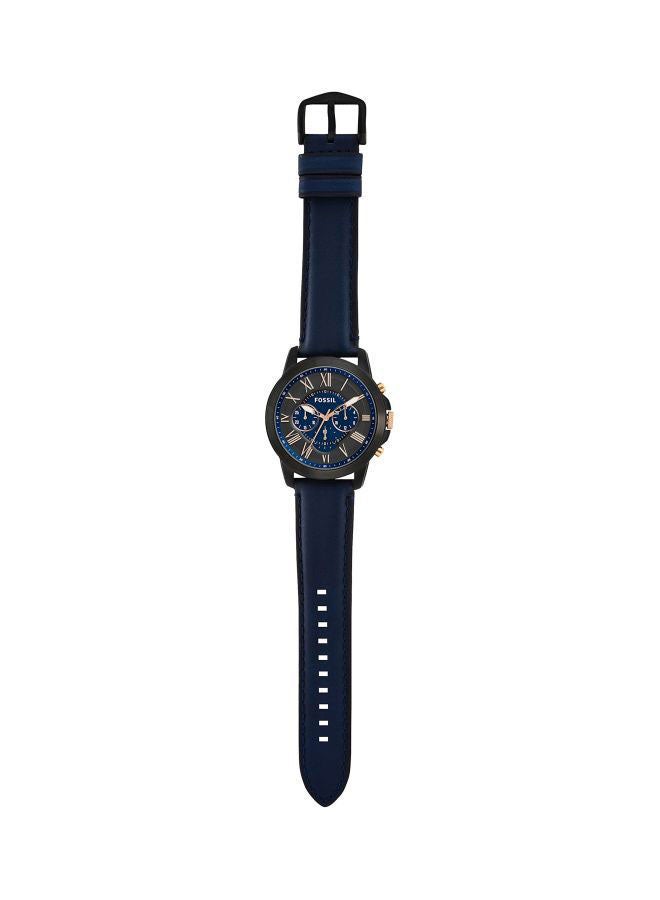 فوسيل ساعة يد جرانت كرونوغراف طراز FS5061 - مقاس 44 مم - لون أزرق رجال - Image 4