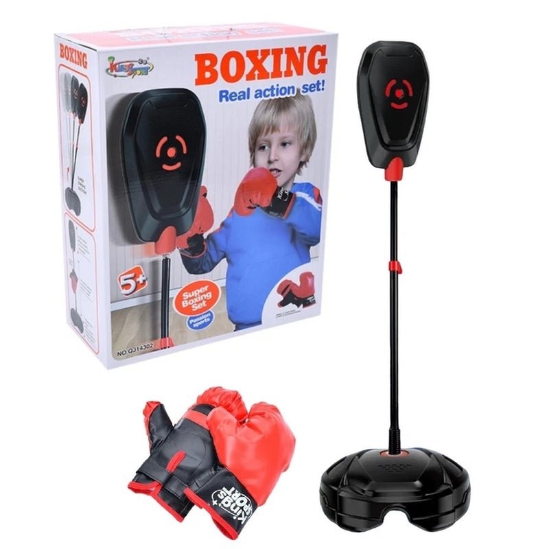 كينج سبورت مجموعة الملاكمة مع القفازات وستاند الملاكمة 130 سم - QJ14302