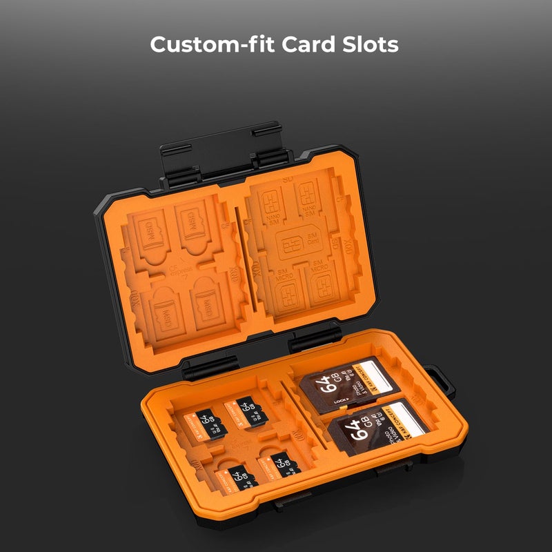 K&F Concept حافظة بطاقة الذاكرة K&F CONCEPT بسعة 29 فتحة، حافظة لحفظ بطاقات SD و CF و CFexpress و Micro SD و Nano SIM و Micro SIM - Image 4