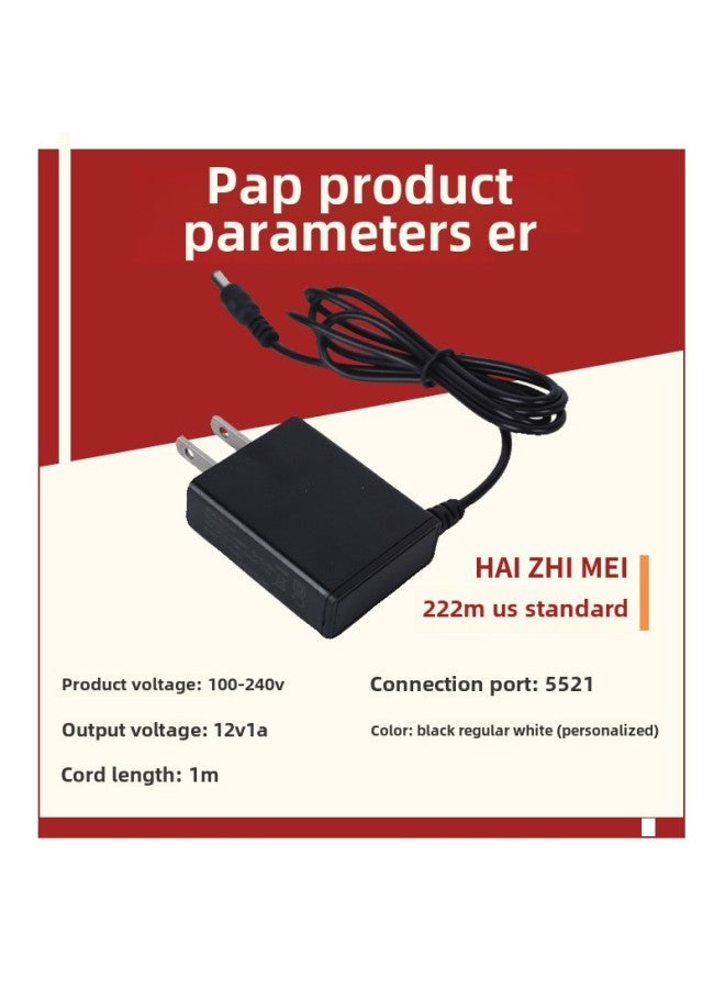 Ultra-thin Led Lamp With Power Adapter 12v1a American European Regulations British Regulations Atmosphere Light Bar Power Supply-Color:Us Regulations-Specifications:Black Regular - Image 1