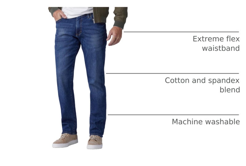 Lee Men's Extreme Motion Straight Taper Jean Maddox 33W x 32L - Image 2