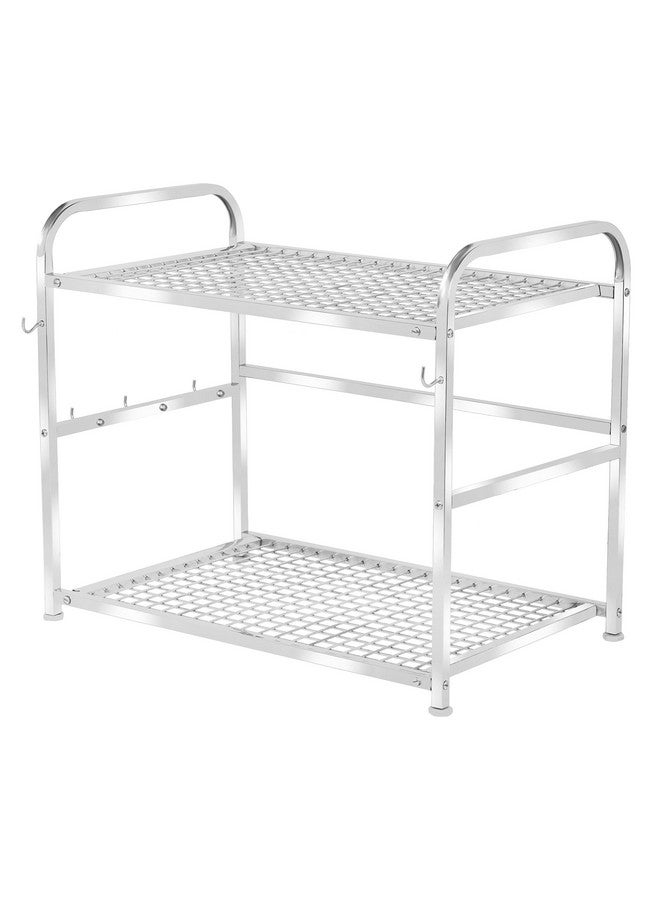 Homify Stainless Steel 2 Shelf Microwave Or Oven Stand | Multipurpose Counter Top Standing 2 Tier Kitchen Rack | Kitchen Organizer - Image 5