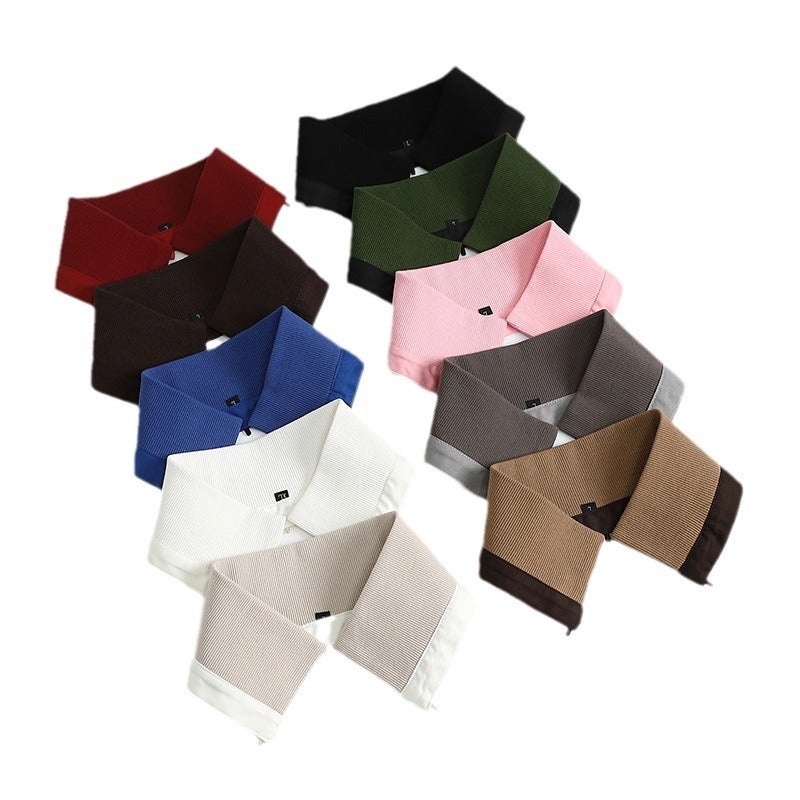cotton-padded jacket collar protective cover cotton-padded jacket anti-dirty collar cover removable cotton-padded jacket collar anti-dirty artifact knitted fake collar - Image 5