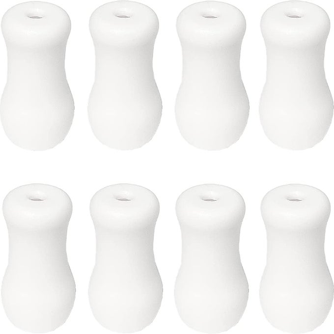 20PCS WHITE PLASTIC CORD TASSEL WINDOW BLIND CORD KNOBS DROPS PULL END FOR BLINDS OR SHADES