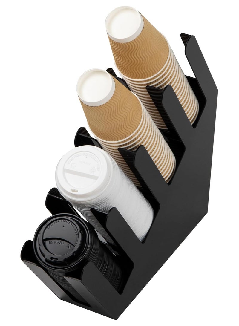 Fancy Cup And Lid Holder,Cup and Lid Dispenser, Countertop Org, Coffee Bar, Beverage Cup, Kitchen, Breakroom(37 x 30 x 11.5cm)  - Image 4
