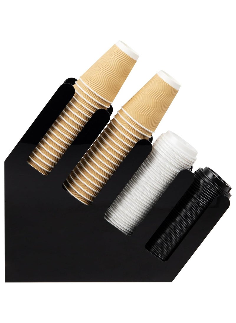 Fancy Cup And Lid Holder,Cup and Lid Dispenser, Countertop Org, Coffee Bar, Beverage Cup, Kitchen, Breakroom(37 x 30 x 11.5cm)  - Image 5