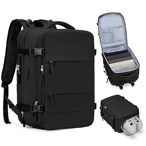 coofay Casual Backpack Traveling Backpack, A-black, Expandable, Modern - Image 1