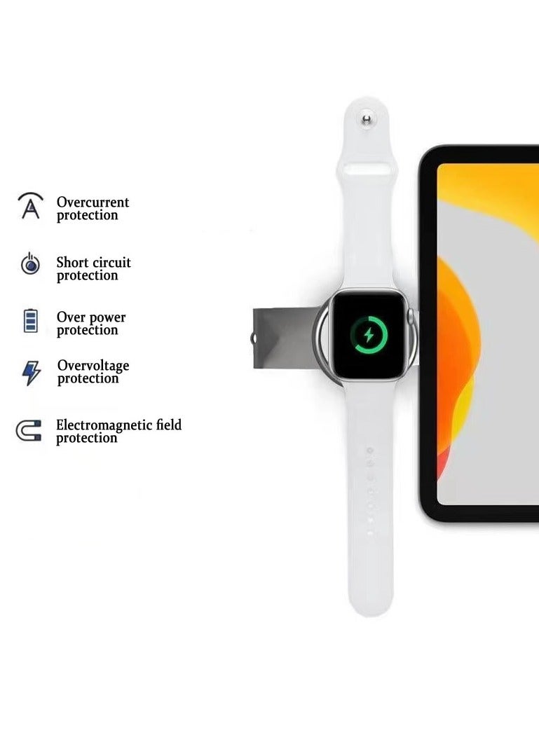 Watch Charger Portable Magnetic iWatch Wireless Charger USB Fast Charging Compatible with Apple Watch Series 7 6 5 4 3 2 1 44mm 42mm 40mm 38mm SE+ Cordless Quick Watch Charger for Travel - Image 4