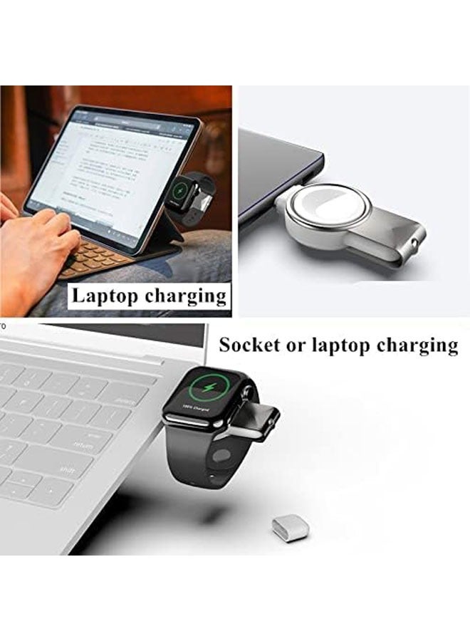 Watch Charger Portable Magnetic iWatch Wireless Charger USB Fast Charging Compatible with Apple Watch Series 7 6 5 4 3 2 1 44mm 42mm 40mm 38mm SE+ Cordless Quick Watch Charger for Travel - Image 5