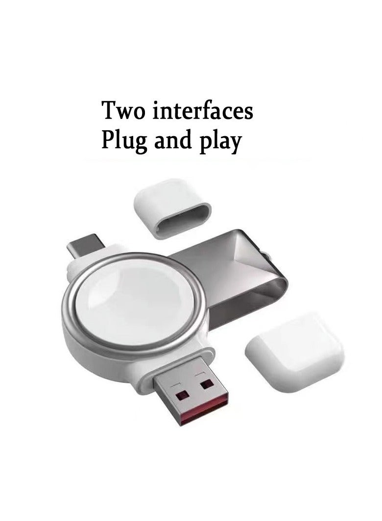 Watch Charger Portable Magnetic iWatch Wireless Charger USB Fast Charging Compatible with Apple Watch Series 7 6 5 4 3 2 1 44mm 42mm 40mm 38mm SE+ Cordless Quick Watch Charger for Travel - Image 3