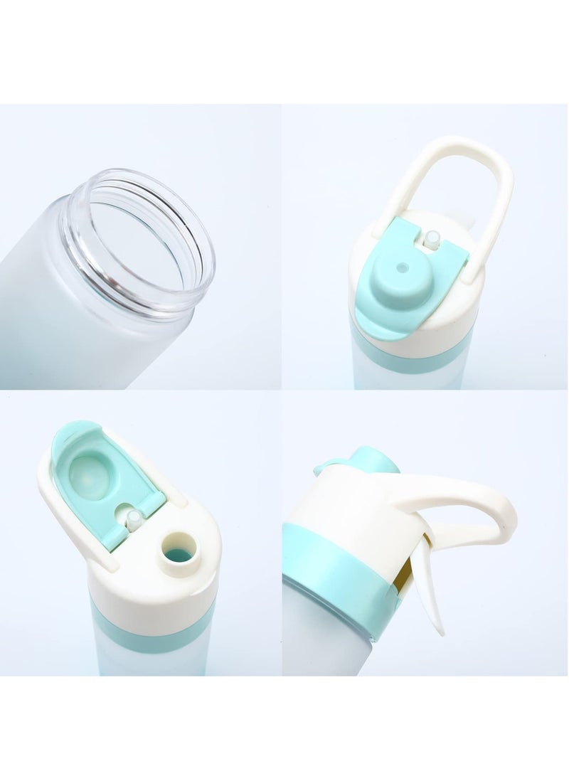 joyzzz Mist Spray Water Bottle, 650ml Sports Water Bottle Reusable Fitness Water Jug Multifunctional Spray Water Cup with Mist Hydration (Blue) - Image 4