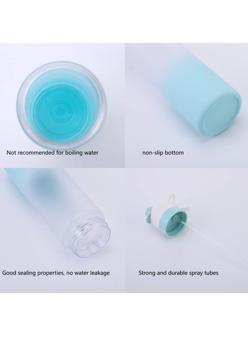 joyzzz Mist Spray Water Bottle, 650ml Sports Water Bottle Reusable Fitness Water Jug Multifunctional Spray Water Cup with Mist Hydration (Blue) - Image 3