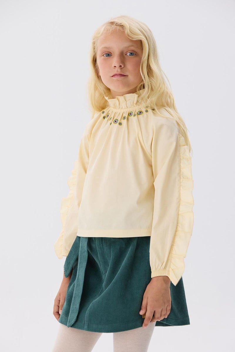 TYESS Girls Beige Blouse  - Image 2