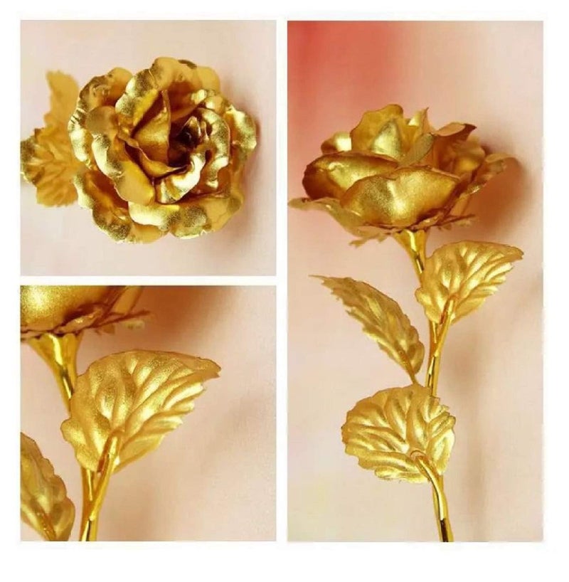Generic 24K Gold Dipped Rose with Gift Box and Carry Bag, Valentine's Day and Birthday Gift  - Image 4