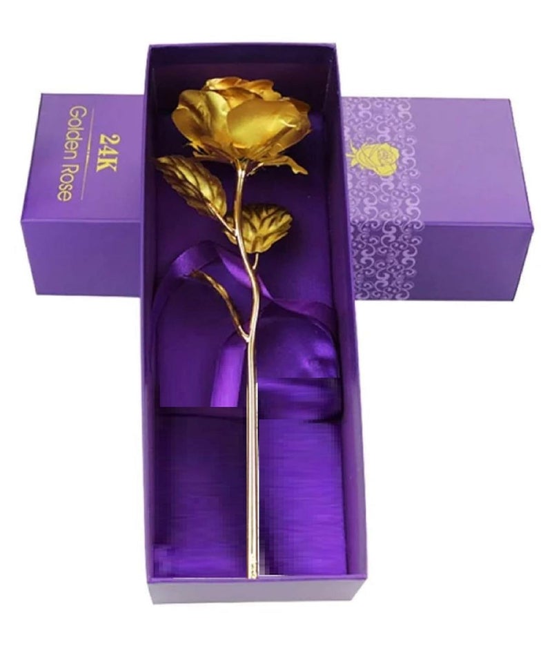 Generic 24K Gold Dipped Rose with Gift Box and Carry Bag, Valentine's Day and Birthday Gift  - Image 1