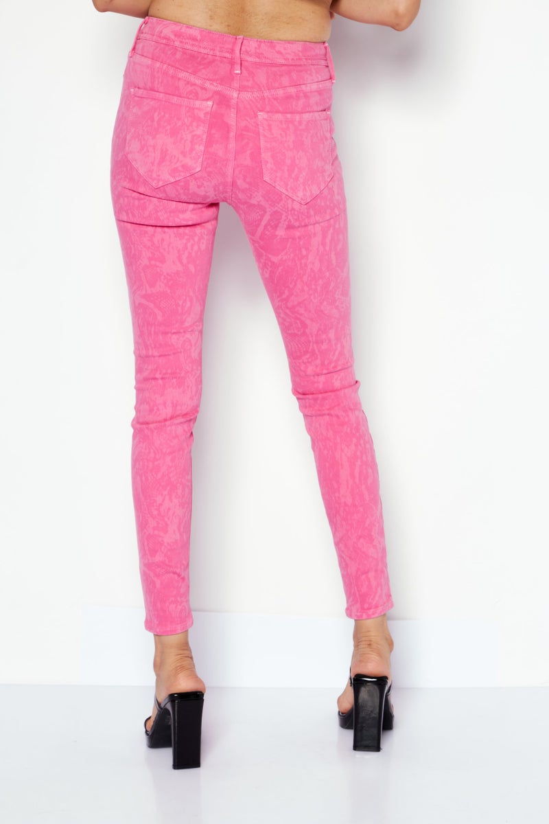 RIVER ISLAND Women Regular Fit Washed Stretchable Denim Jeans, Pink - Image 3