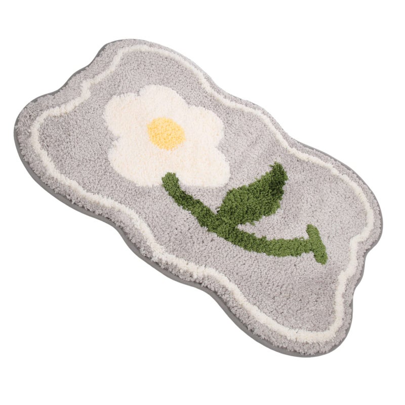 Water Absorbent Quick Dry Soft Microfiber Bathroom Rug Mat for Kitchen Living Room - Image 2