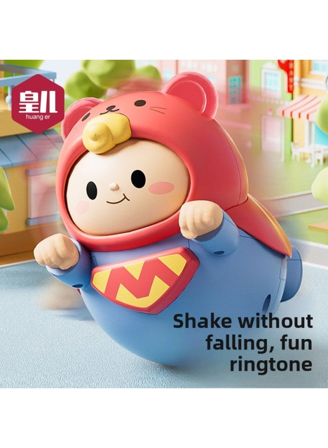 Infant Toy Cute Fun Tumbler Baby 0-1 Year Old Children Educational Early Education Soothing Rattle Bells To Coax Baby Artifact Batch-Specifications:[gift Box] Superman Tumbler  - Image 2