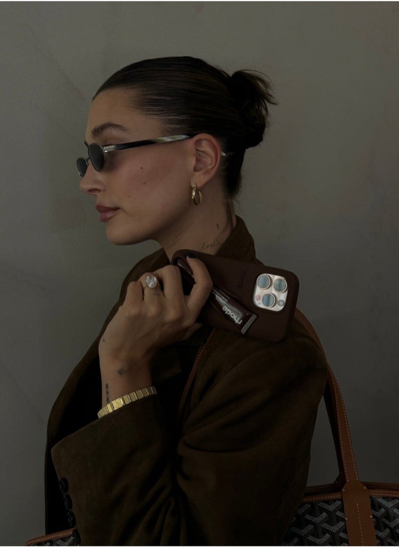 rhode Silicone Lip Holder for Cell Phone, Lip Gloss Adhesive Sleeve for Phone, Lip Holder Stick-on Phone Case, Back Stick On Holder for iPhone Phones（Espresso） - Image 4