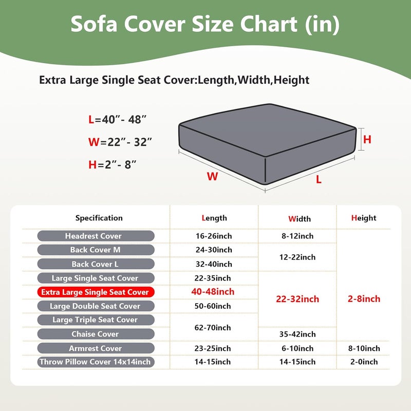 Yoovat Magic Sofa Covers Magic Sofa Couch Covers 2024 New Wear-Resistant Universal Sofa Cover Stretch for Sectional Slipcovers (Texture-Green,Extra Large Single Seat Cover) - Image 2