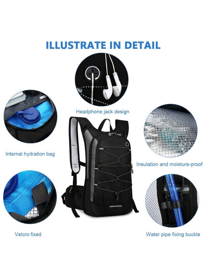 GUSTAVE® Hydration Backpack with 2L Hydration Bag for Hiking Cycling Running MTB, BPA Free Hydration Backpack Professional Hiking Backpack for Men Women Kids, Trekking and Cycling Accessories - Image 3