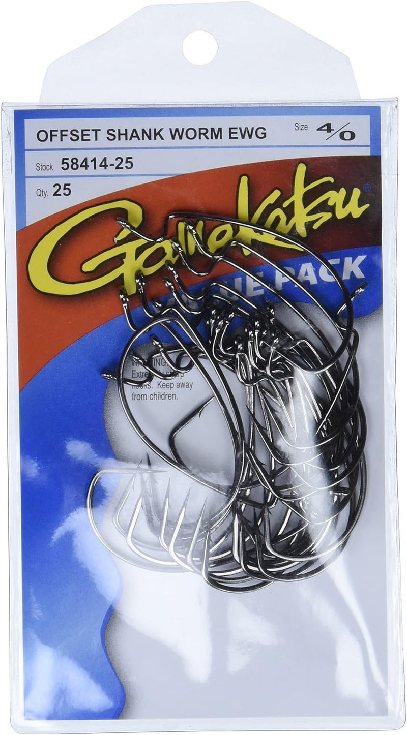 Gamakatsu 25 Pack EWG Offset Worm Hook - Image 3