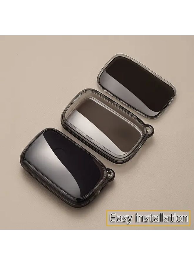 Translucent Black Universal Car Key Cover Stylish Minimalist Design For Men Women - Image 3