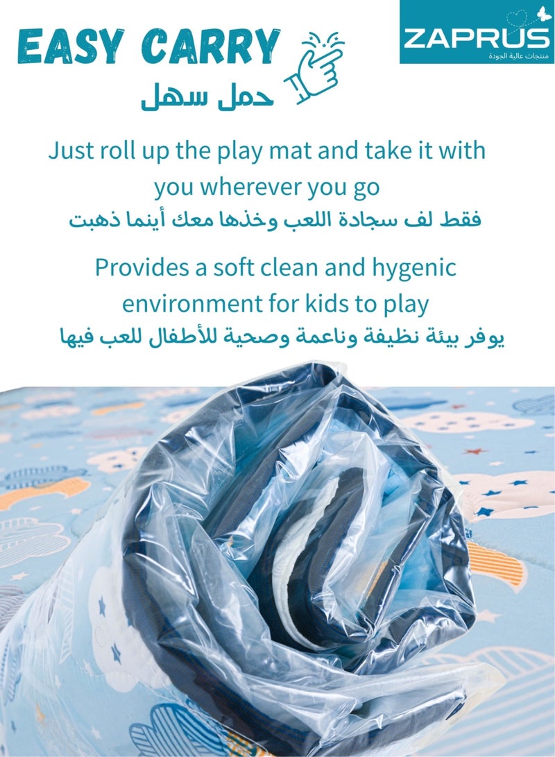 Zaprus Extra Thick 200x180cm Baby Play Mat - Soft Foam Crawling Mat, Waterproof & Non-Slip  - Image 4