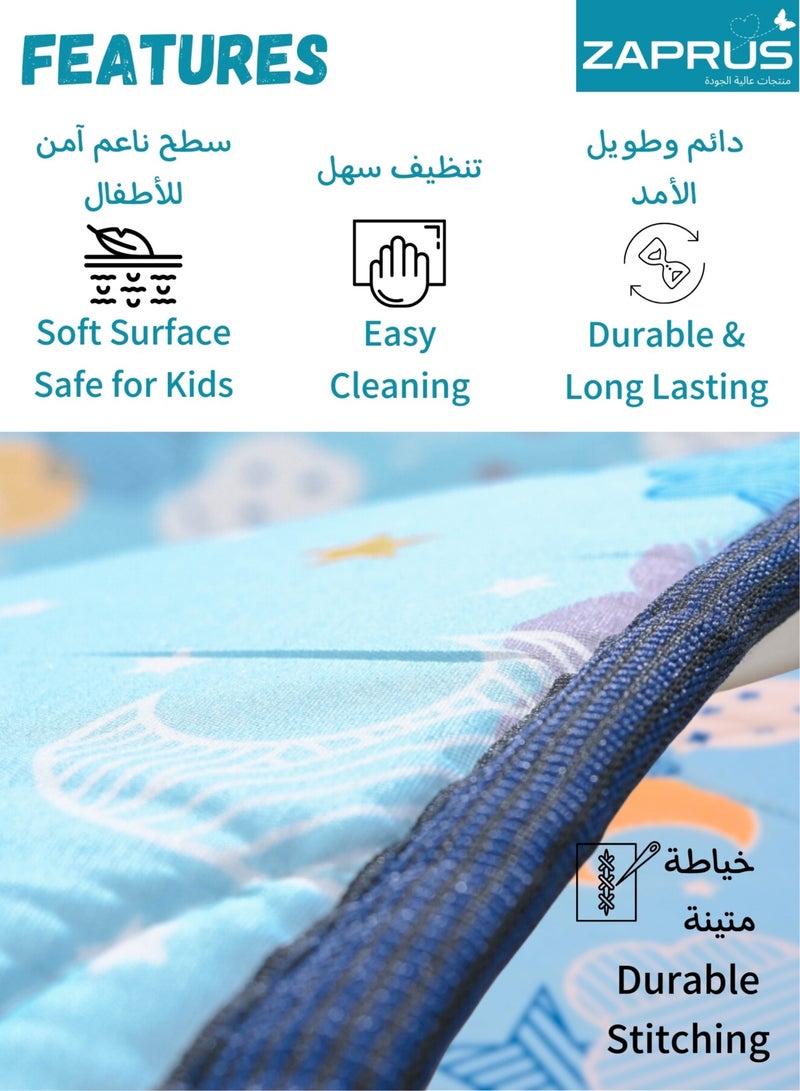 Zaprus Extra Thick 200x180cm Baby Play Mat - Soft Foam Crawling Mat, Waterproof & Non-Slip  - Image 2