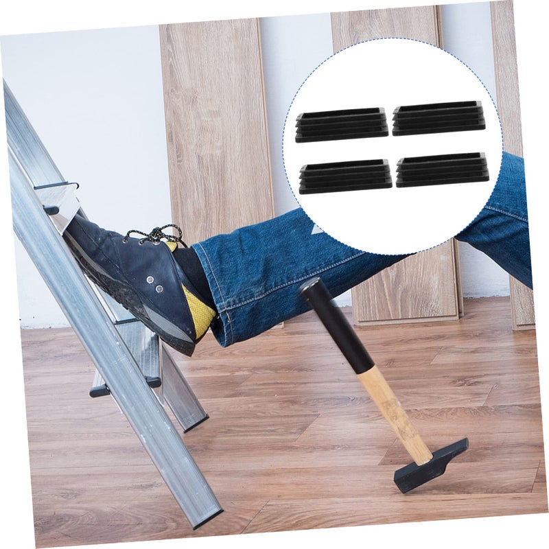 4 Pcs Black Ladder Feet Covers Non Skid Pads Anti Slip Leg Protectors for Home Use - Image 5