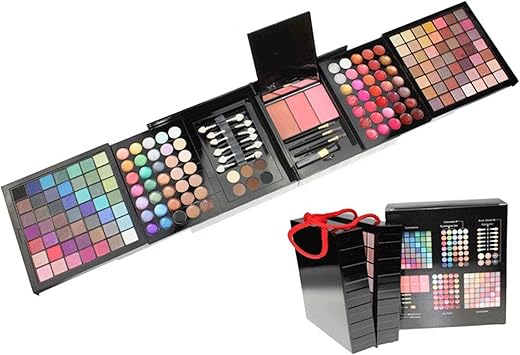 VIOLA HOUSE 177 Colors Eyeshadow Palette Makeup Set Stage Performances Party Professional Box Cosmetics MakeUp Cassette Set in Travel Kit Beauty Case with Mirror - Image 1