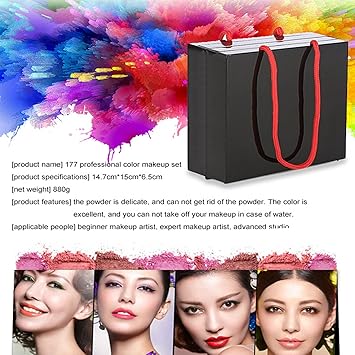 VIOLA HOUSE 177 Colors Eyeshadow Palette Makeup Set Stage Performances Party Professional Box Cosmetics MakeUp Cassette Set in Travel Kit Beauty Case with Mirror - Image 2