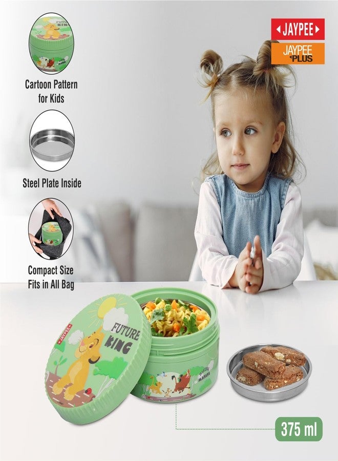 JAYPEE Unimunch PU Insulated Inner Stainless Steel Lunch Box with Steel Dish | Spillproof Ideal for Snacks| Easy to Carry Non Toxic |Safe for Storing Food,375 ml, Green - Image 3