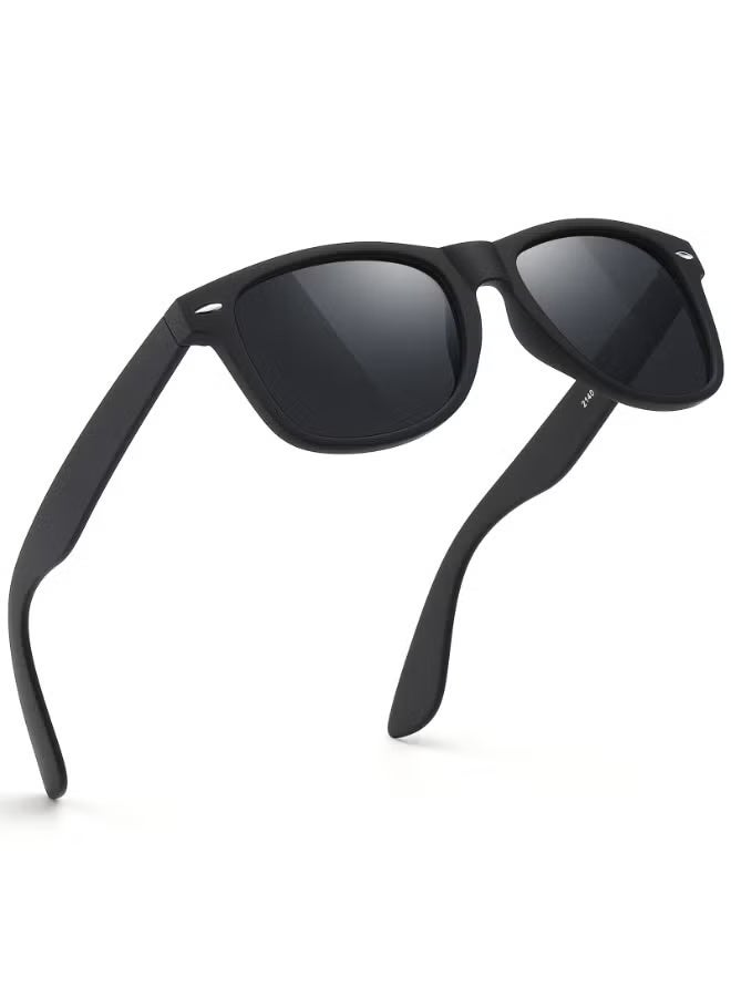 Sunglasses Men Polarized Sunglasses for Mens and Womens,Black Retro Sun Glasses Driving Fishing UV Protectio - Image 1