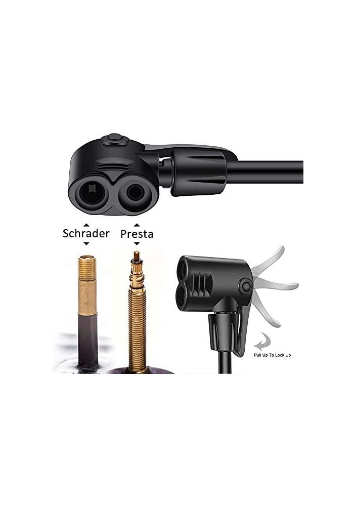 GOBKO Bike Floor Pump with Gauge - High Pressure 160 PSI, Dual Valve Compatibility for Presta and Schrader - Image 2