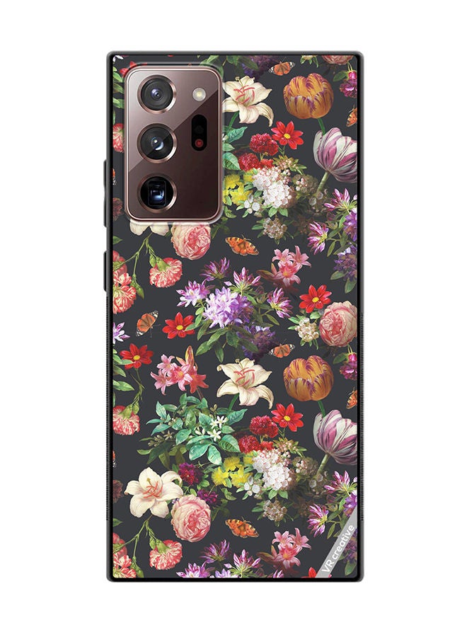 VR CREATIVE Protective Case Cover For Samsung Galaxy Note20 Ultra 5G Vintge Flower Design Multicolour - Image 1