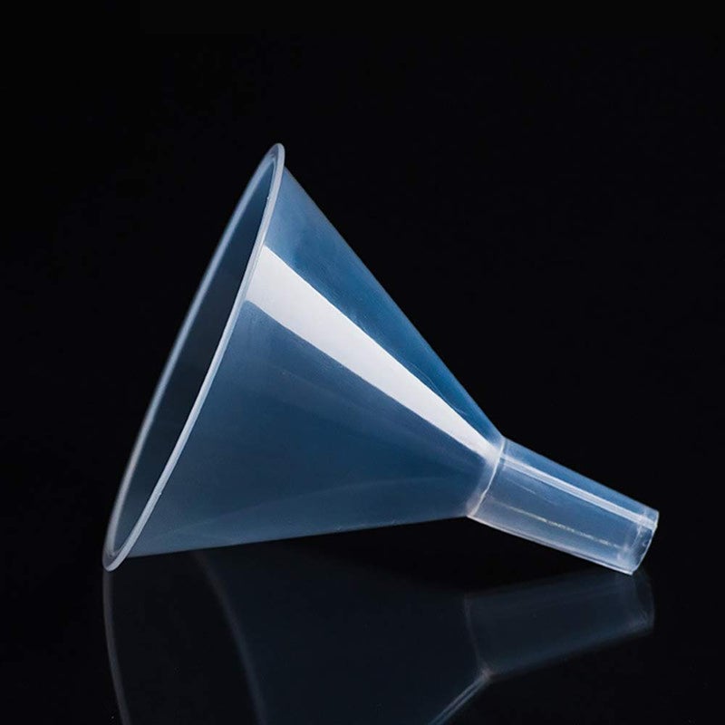 DEDC 4 Pack Clear Plastic Filter Funnel, Small Oil Funnels for Filling Bottles, Liquid Transfer Funnel for Kitchen, Laboratory, Garage, Car, 5.9 inch Dia Mouth - Image 3