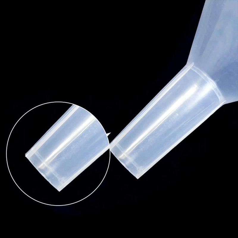 DEDC 4 Pack Clear Plastic Filter Funnel, Small Oil Funnels for Filling Bottles, Liquid Transfer Funnel for Kitchen, Laboratory, Garage, Car, 5.9 inch Dia Mouth - Image 5