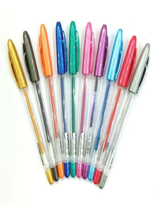 Linc Shine 1.0mm Sparkle Glitter Gel Pen | Set of 10 Ink Shades - Image 4